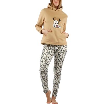 Pyjama avec pantalon et sweatshirt à capuche femme Admas Minnie Leopardo Disney Marron XL - Publicité Pyjama avec pantalon et sweatshirt à capuche femme Admas Minnie Leopardo Disney Marron XL - Publicité