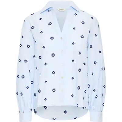 Chemise manches longues femme b.young Fabienne Bleu 36 - Publicité Chemise manches longues femme b.young Fabienne Bleu 36 - Publicité