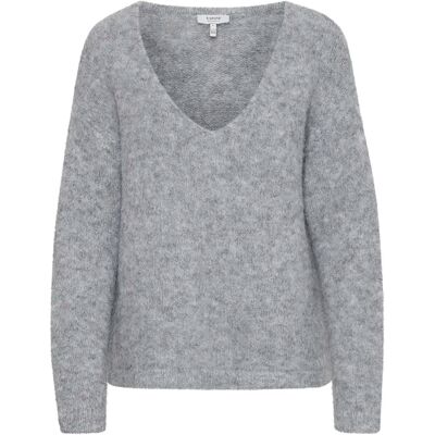 Pull col V femme b.young Miller Gris XS - Publicité Pull col V femme b.young Miller Gris XS - Publicité