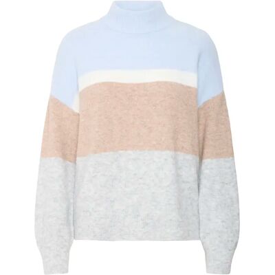 Pull col roulé rayé femme b.young Omea 2 Bleu M - Publicité Pull col roulé rayé femme b.young Omea 2 Bleu M - Publicité