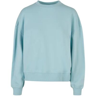 Sweatshirt col rond femme Build Your Brand Oversized Bleu S - Publicité Sweatshirt col rond femme Build Your Brand Oversized Bleu S - Publicité