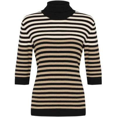 Pullover col roulé côtelé femme CULTURE Annemette Noir S - Publicité Pullover col roulé côtelé femme CULTURE Annemette Noir S - Publicité
