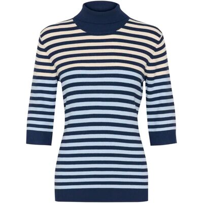 Pullover col roulé côtelé femme CULTURE Annemette Bleu L - Publicité Pullover col roulé côtelé femme CULTURE Annemette Bleu L - Publicité