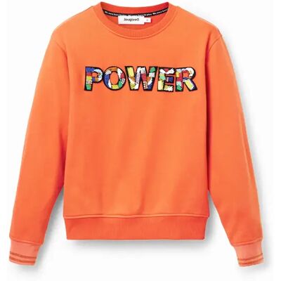 Sweatshirt patch "Power" femme Desigual Orange 2XL - Publicité Sweatshirt patch "Power" femme Desigual Orange 2XL - Publicité