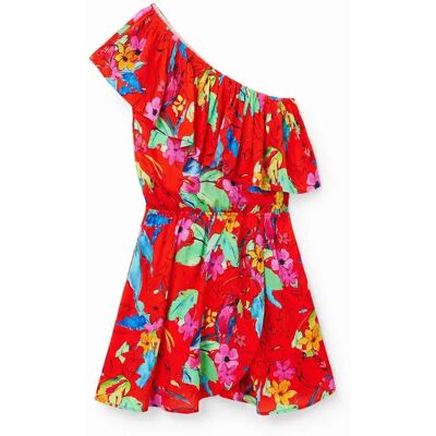 Robe courte asymétrique tropicale femme Desigual Orange M - Publicité Robe courte asymétrique tropicale femme Desigual Orange M - Publicité