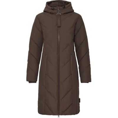 Doudoune longue à capuche femme fransa Maise 4 Marron XL - Publicité Doudoune longue à capuche femme fransa Maise 4 Marron XL - Publicité