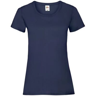 T-shirt femme Fruit of the Loom Valueweight Bleu XL - Publicité T-shirt femme Fruit of the Loom Valueweight Bleu XL - Publicité