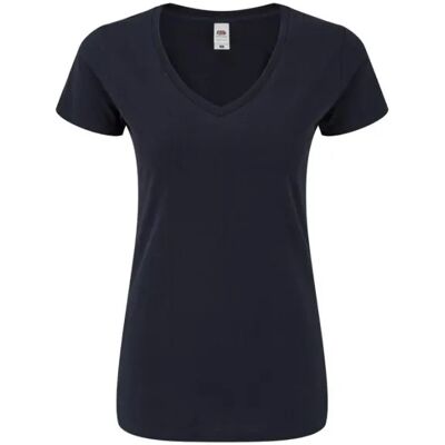 T-shirt col V femme Fruit of the Loom Iconic 150 Bleu XS - Publicité T-shirt col V femme Fruit of the Loom Iconic 150 Bleu XS - Publicité
