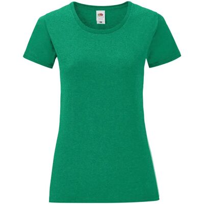 T-shirt femme Fruit of the Loom Iconic 150 Vert XL - Publicité T-shirt femme Fruit of the Loom Iconic 150 Vert XL - Publicité