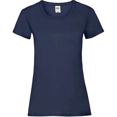 T-shirt femme Fruit of the Loom Valueweight Bleu XL - Publicité T-shirt femme Fruit of the Loom Valueweight Bleu XL - Publicité