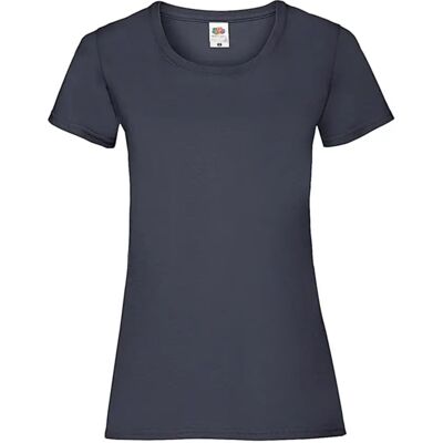 T-shirt femme Fruit of the Loom Valueweight Bleu XL - Publicité T-shirt femme Fruit of the Loom Valueweight Bleu XL - Publicité