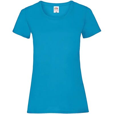 T-shirt femme Fruit of the Loom Valueweight Bleu XL - Publicité T-shirt femme Fruit of the Loom Valueweight Bleu XL - Publicité