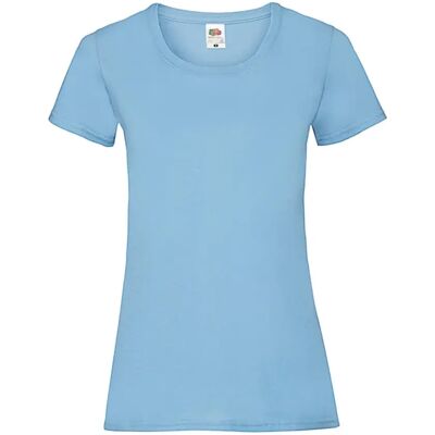 T-shirt femme Fruit of the Loom Valueweight Bleu XL - Publicité T-shirt femme Fruit of the Loom Valueweight Bleu XL - Publicité