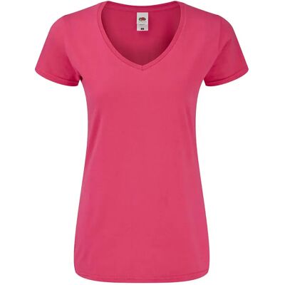 T-shirt col en V femme Fruit of the Loom Iconic 150 Rose XL - Publicité T-shirt col en V femme Fruit of the Loom Iconic 150 Rose XL - Publicité