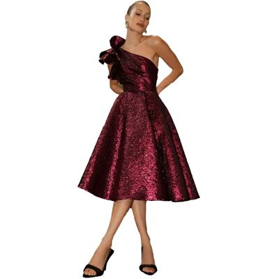 Robe moulante patineuse midi asymétrique en jacquard femme Goddiva Rose 38 - Publicité Robe moulante patineuse midi asymétrique en jacquard femme Goddiva Rose 38 - Publicité
