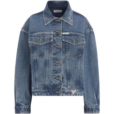 Veste en jean oversize femme Guess Trucker Bleu L - Publicité Veste en jean oversize femme Guess Trucker Bleu L - Publicité