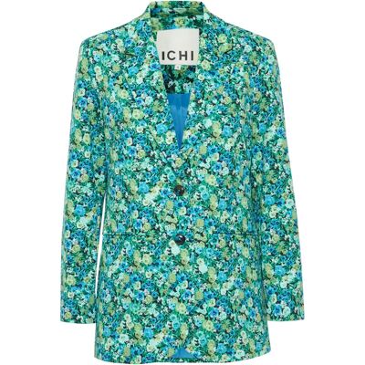 Blazer imprimé oversize femme Ichi Kate Vert M - Publicité Blazer imprimé oversize femme Ichi Kate Vert M - Publicité