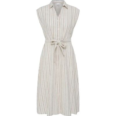 Robe chemise femme Ichi Linno 3 Blanc 38 - Publicité Robe chemise femme Ichi Linno 3 Blanc 38 - Publicité