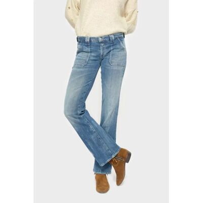 Jeans Flare femme Le Temps des cerises N°4 Bleu 32 - Publicité Jeans Flare femme Le Temps des cerises N°4 Bleu 32 - Publicité