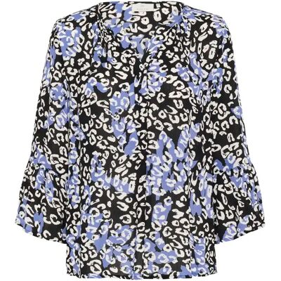 Blouse femme KAFFE Lea Bleu 36 - Publicité Blouse femme KAFFE Lea Bleu 36 - Publicité