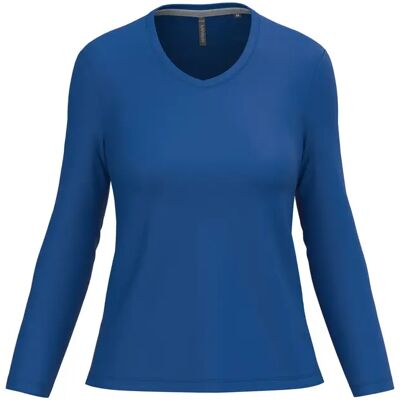 T-shirt manches longues col V femme Kariban Bleu XL - Publicité T-shirt manches longues col V femme Kariban Bleu XL - Publicité