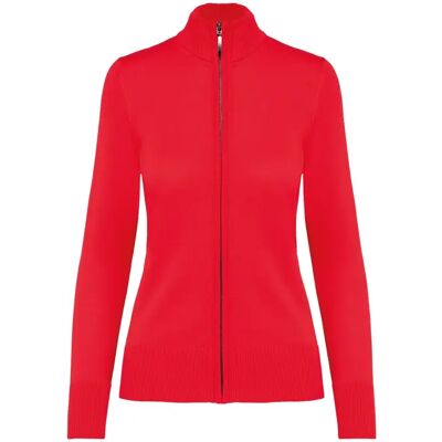 Cardigan zippé femme Kariban Rouge XL - Publicité Cardigan zippé femme Kariban Rouge XL - Publicité