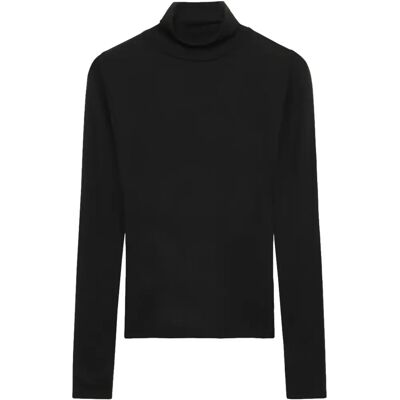 Pull col roulé en merinos femme KnowledgeCotton Apparel Noir M - Publicité Pull col roulé en merinos femme KnowledgeCotton Apparel Noir M - Publicité