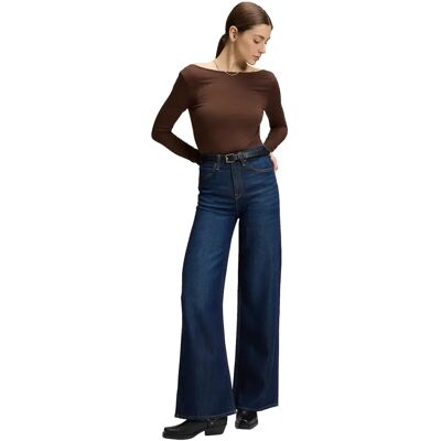 Jeans femme Lee Stella Wide Leg Bleu 29x31 - Publicité Jeans femme Lee Stella Wide Leg Bleu 29x31 - Publicité