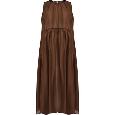 Robe sans manches plissée femme Mat Fashion Marron TU - Publicité Robe sans manches plissée femme Mat Fashion Marron TU - Publicité