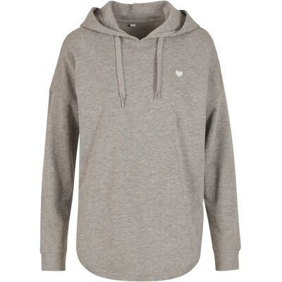 Sweatshirt à capuche femme Mister Tee Heart Emb Gris S - Publicité Sweatshirt à capuche femme Mister Tee Heart Emb Gris S - Publicité