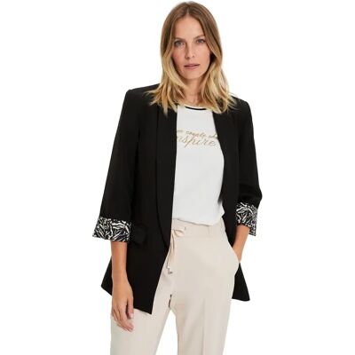 Blazer femme Moodo L-MR-4920 Noir XL - Publicité Blazer femme Moodo L-MR-4920 Noir XL - Publicité