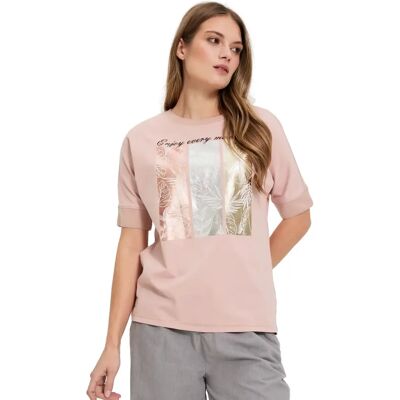 T-shirt femme Moodo L-TS-4911 Rose 44 - Publicité T-shirt femme Moodo L-TS-4911 Rose 44 - Publicité