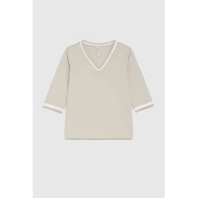 T-shirt manches longues femme Moodo L-TS-4920 Beige S - Publicité T-shirt manches longues femme Moodo L-TS-4920 Beige S - Publicité