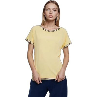 T-shirt femme Moodo L-TS-4927 Jaune 44 - Publicité T-shirt femme Moodo L-TS-4927 Jaune 44 - Publicité