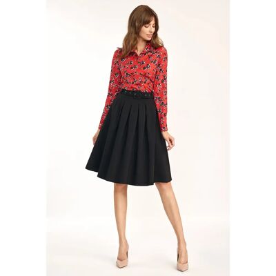 Jupe midi avec ceinture femme Nife Noir 44 - Publicité Jupe midi avec ceinture femme Nife Noir 44 - Publicité
