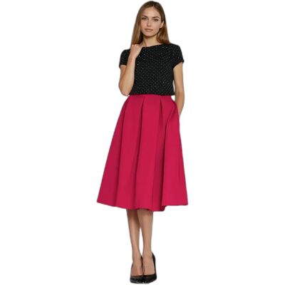 Jupe midi évasée femme Nife Rouge 34 - Publicité Jupe midi évasée femme Nife Rouge 34 - Publicité