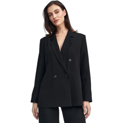 Blazer oversize boutonnée femme Nife Noir 42 - Publicité Blazer oversize boutonnée femme Nife Noir 42 - Publicité