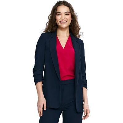 Blazer à manches 3/4 et plis femme Nife Bleu 42 - Publicité Blazer à manches 3/4 et plis femme Nife Bleu 42 - Publicité