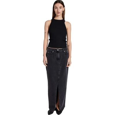 Jupe en jean longue femme Norr Hannali Noir 36 - Publicité Jupe en jean longue femme Norr Hannali Noir 36 - Publicité