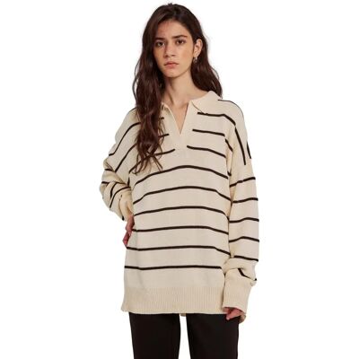 Pull en maille femme Norr Canto Marron 44 - Publicité Pull en maille femme Norr Canto Marron 44 - Publicité