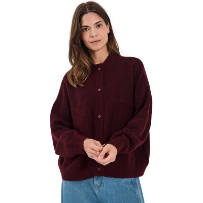 Cardigan en maille femme Norr Halli Rouge 44 - Publicité Cardigan en maille femme Norr Halli Rouge 44 - Publicité