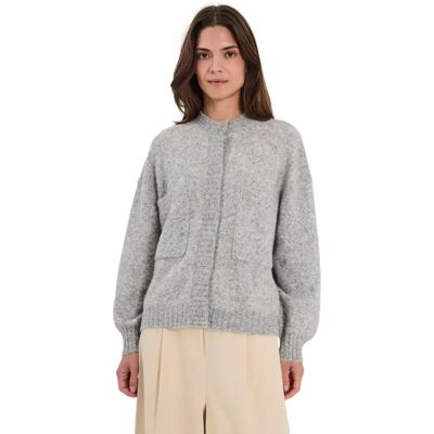 Cardigan en maille femme Norr Halli Gris 44 - Publicité Cardigan en maille femme Norr Halli Gris 44 - Publicité