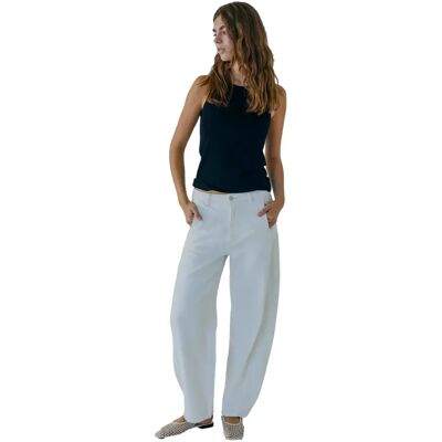 Jeans wide leg femme Norr Kenzina Blanc 44 - Publicité Jeans wide leg femme Norr Kenzina Blanc 44 - Publicité