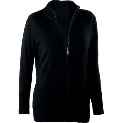 Cardigan femme zippé Kariban Noir S - Publicité Cardigan femme zippé Kariban Noir S - Publicité