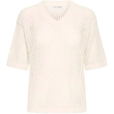 Pullover femme Pulz Jeans Nia Blanc S - Publicité Pullover femme Pulz Jeans Nia Blanc S - Publicité