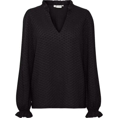 Blouse manches longues femme Pulz Jeans Zebba Noir S - Publicité Blouse manches longues femme Pulz Jeans Zebba Noir S - Publicité