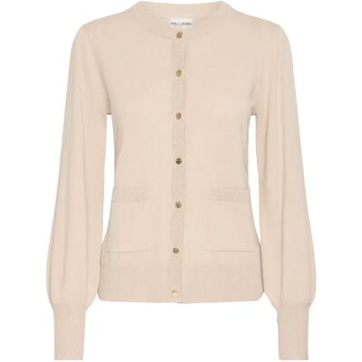Cardigan manches longues femme Pulz Jeans Sara Beige XL - Publicité Cardigan manches longues femme Pulz Jeans Sara Beige XL - Publicité