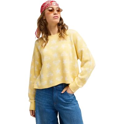 Pull femme Roxy Messy Star Jaune XS - Publicité Pull femme Roxy Messy Star Jaune XS - Publicité