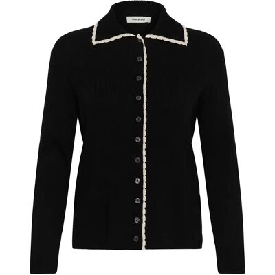 Cardigan col polo femme Soaked in Luxury SLLysandra Noir S - Publicité Cardigan col polo femme Soaked in Luxury SLLysandra Noir S - Publicité