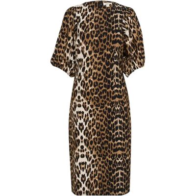 Robe moulante mi-longue femme Soaked in Luxury Xala Marron M - Publicité Robe moulante mi-longue femme Soaked in Luxury Xala Marron M - Publicité